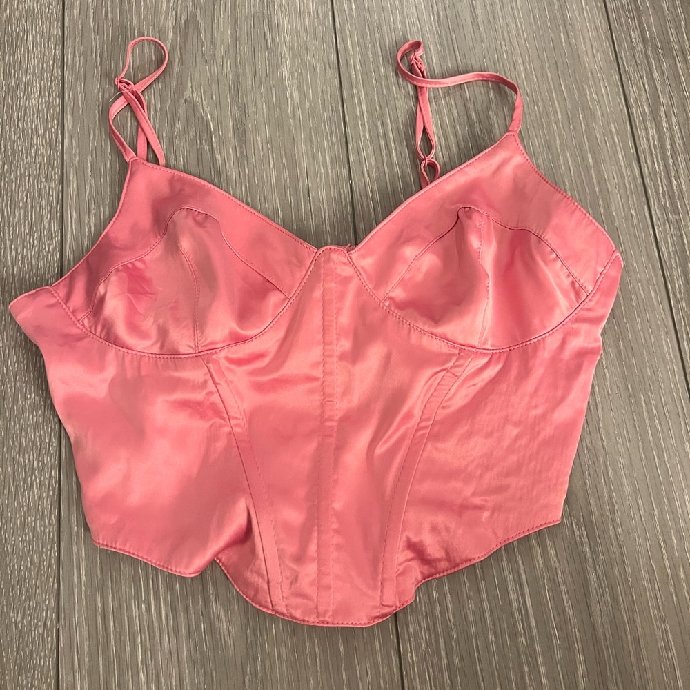 Garage Pink Satin Top